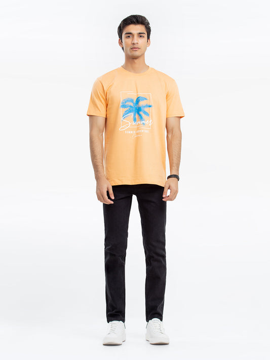 Men's Peach Graphic Tee