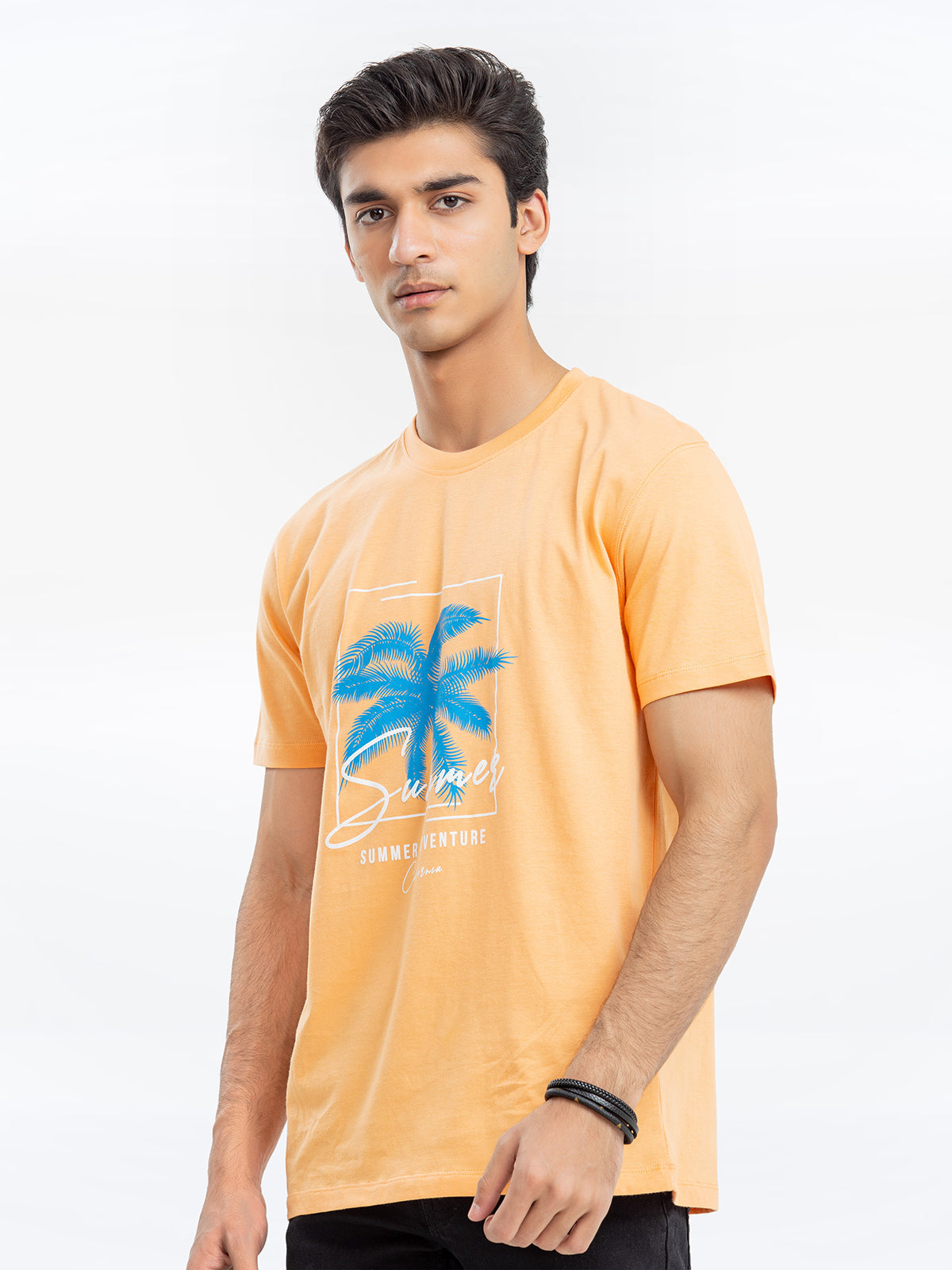 Men's Peach Graphic Tee