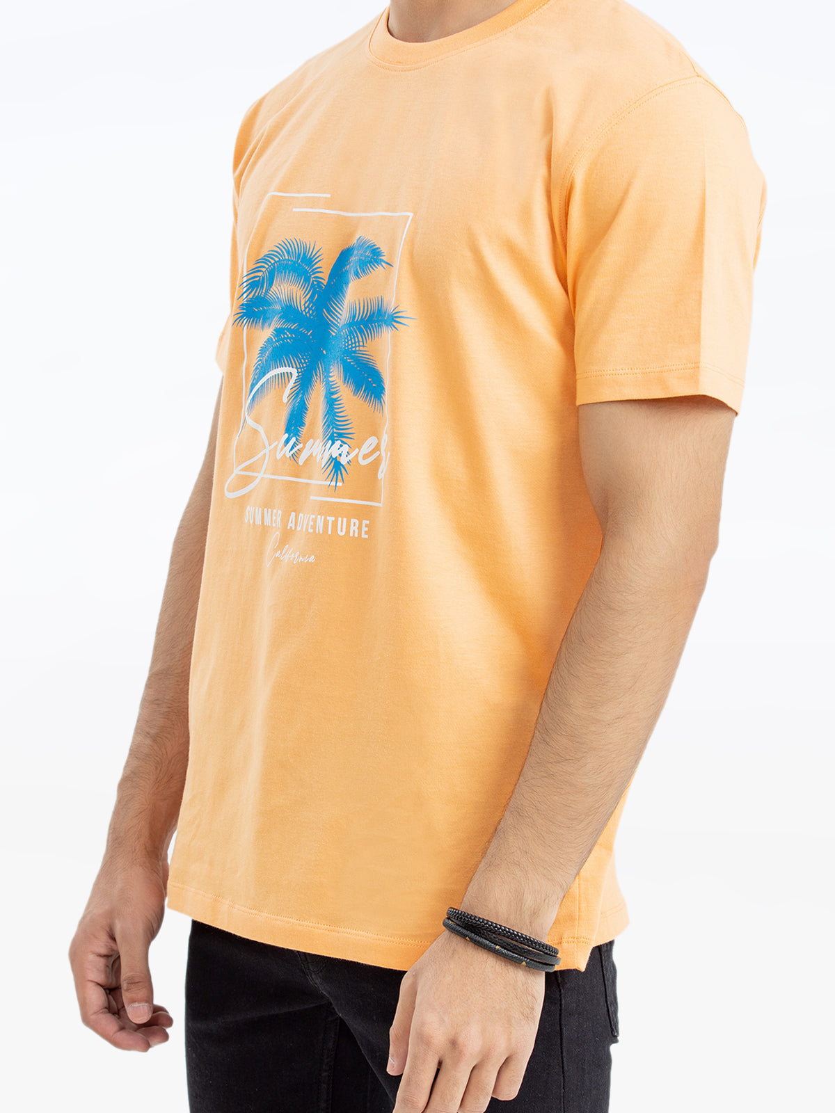 Men's Peach Graphic Tee