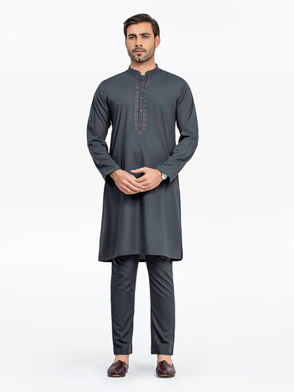 Men's Bottle Green Kurta Pajama