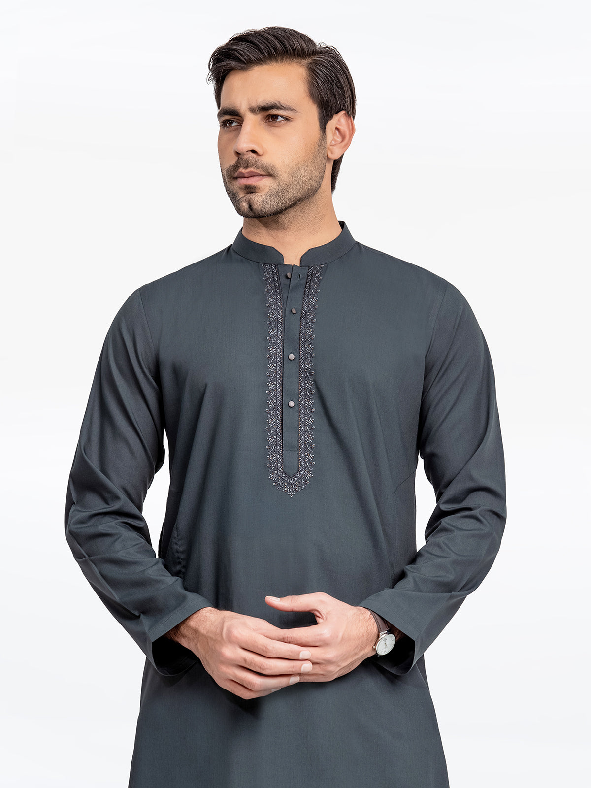 Men's Bottle Green Kurta Pajama