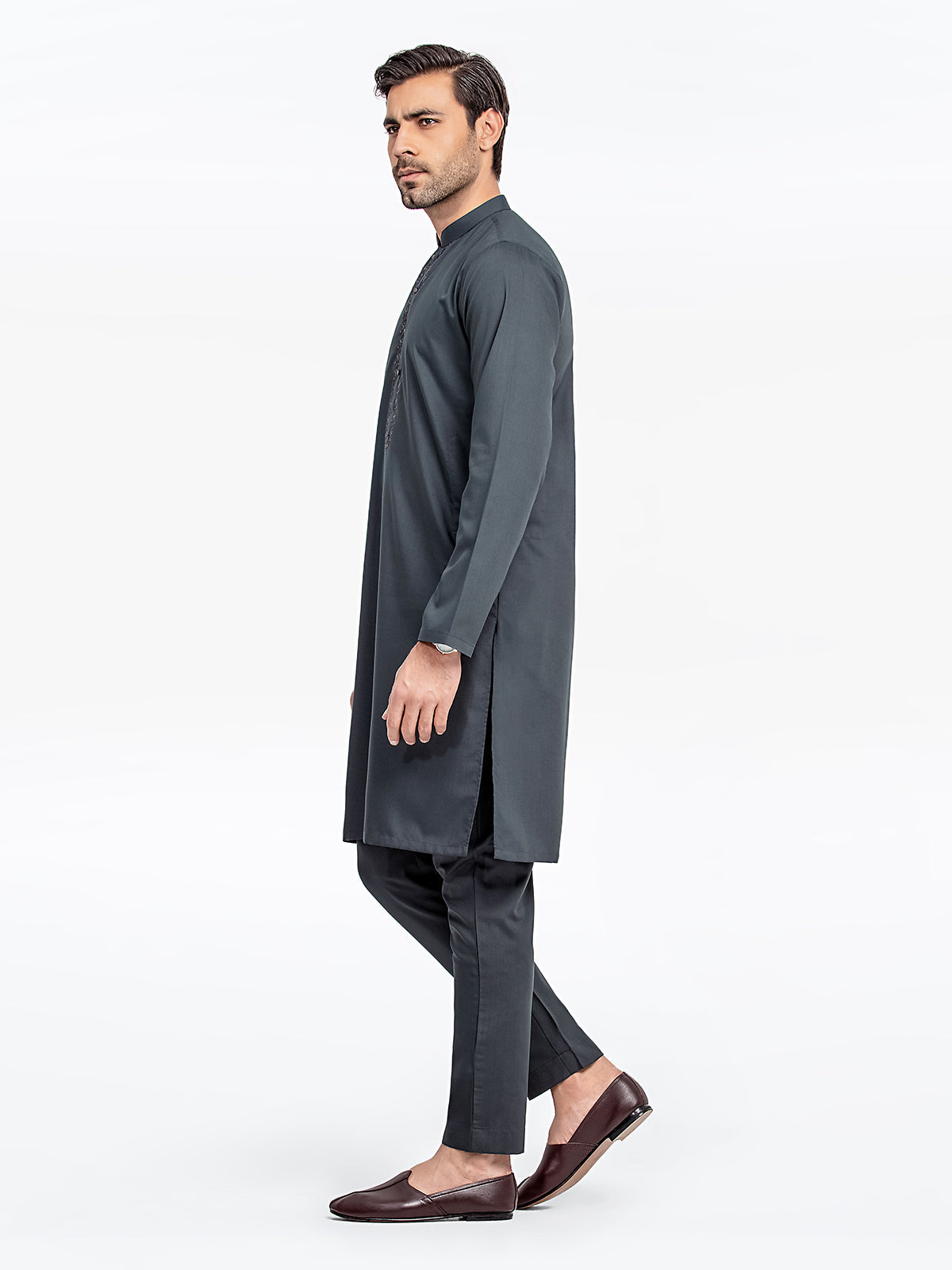 Men's Bottle Green Kurta Pajama