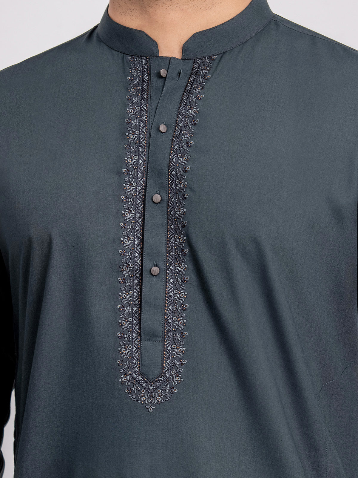 Men's Bottle Green Kurta Pajama