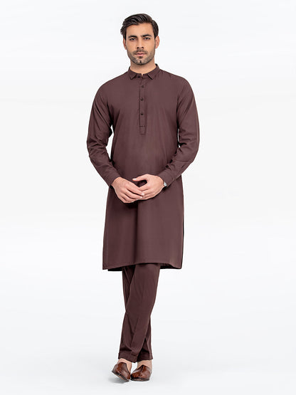 Men's Chocolate Brown Kurta Pajama