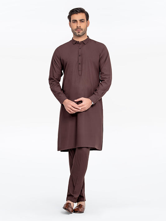 Men's Chocolate Brown Kurta Pajama