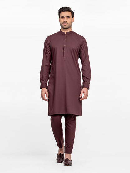 Men's Burgundy Kurta Pajama