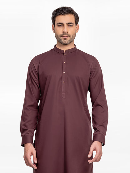 Men's Burgundy Kurta Pajama