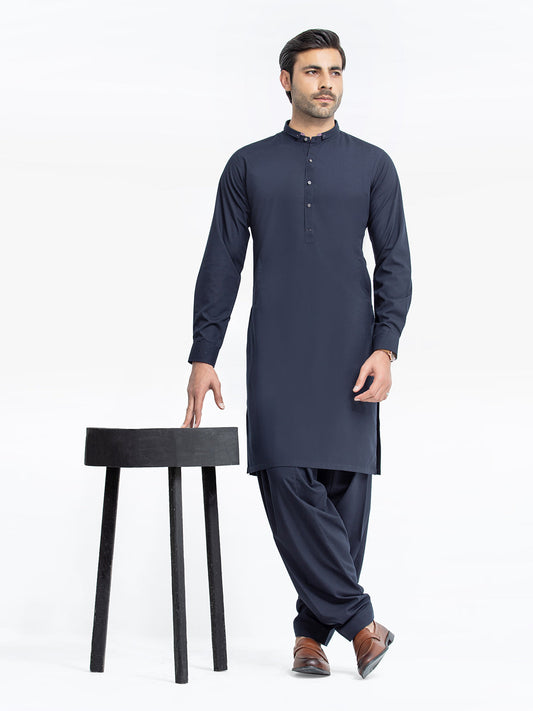 Men's Navy Blue Kurta Shalwar