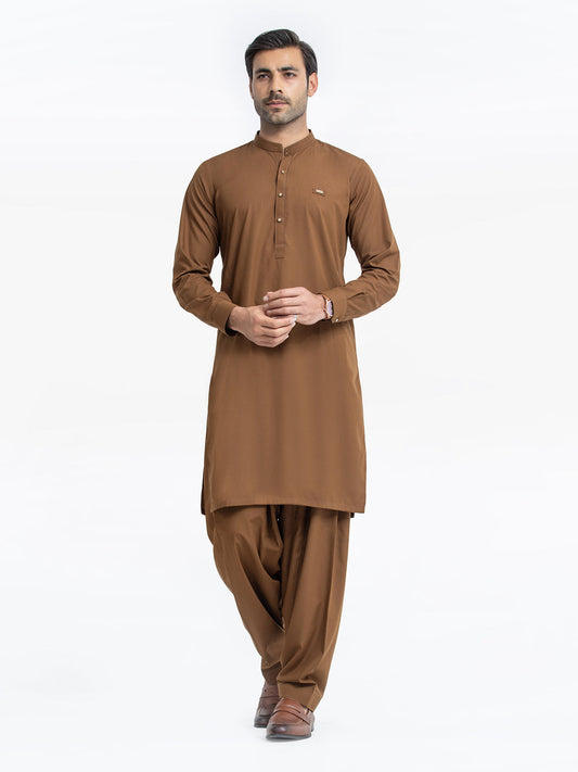 Men's Camel Brown Kurta Shalwar