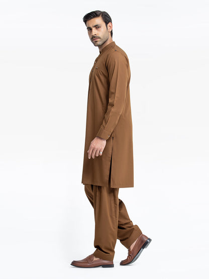 Men's Camel Brown Kurta Shalwar