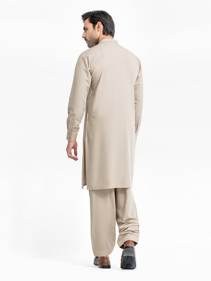 Men's Beige Kurta Shalwar