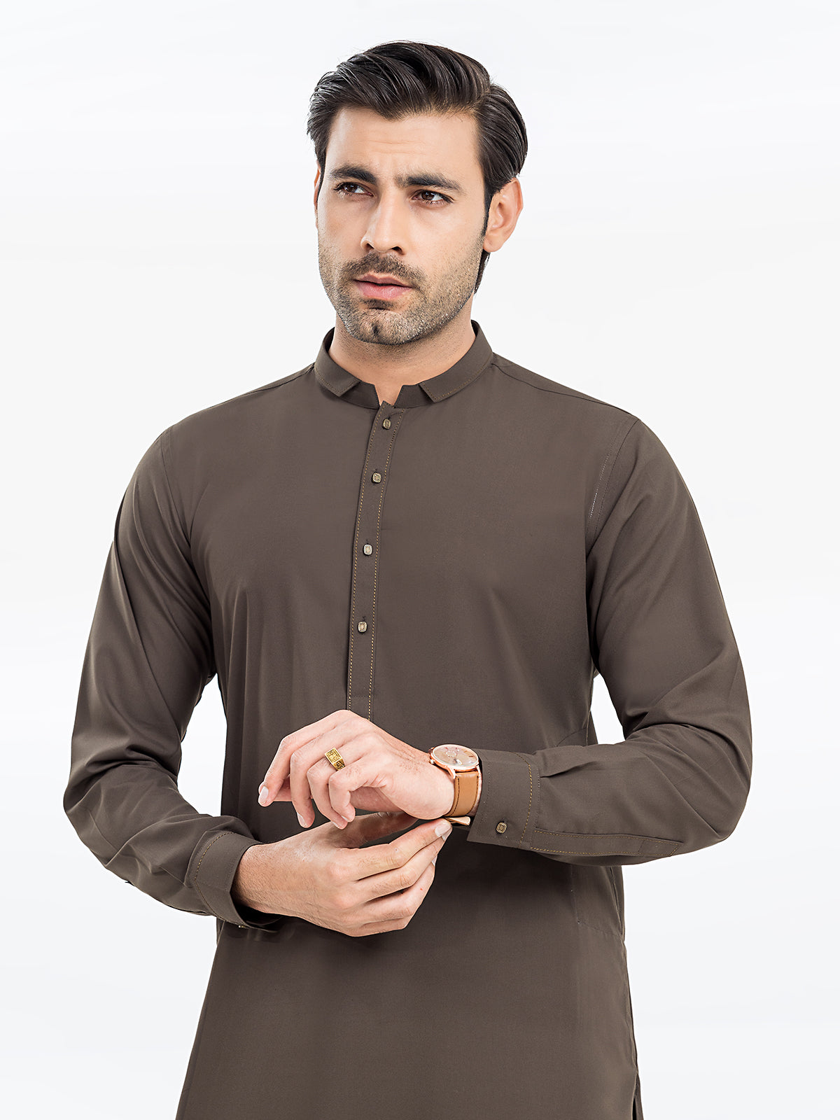 Men's Olive Green Kurta Shalwar