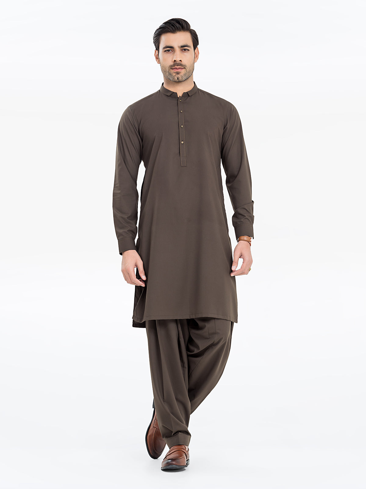 Men's Olive Green Kurta Shalwar