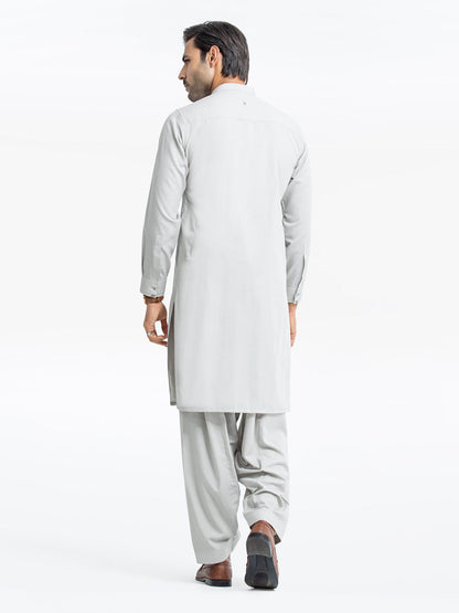 Men's Ash Grey Kurta Shalwar