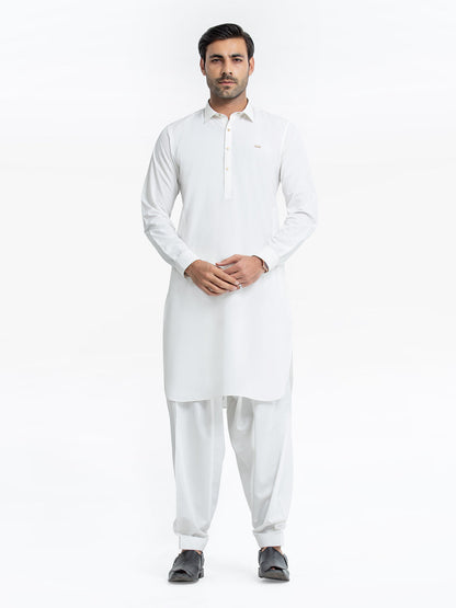 Men's Off White Kurta Shalwar