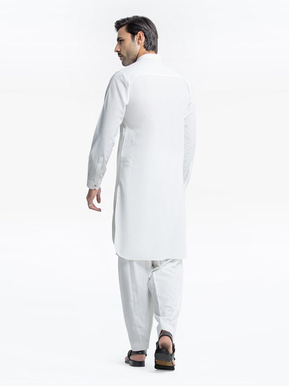 Men's Off White Kurta Shalwar