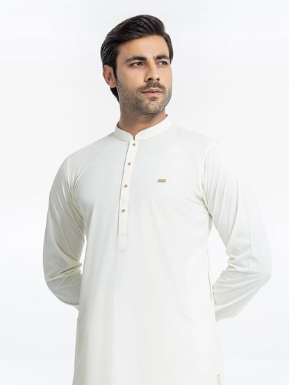 Men's Off White Kurta Shalwar