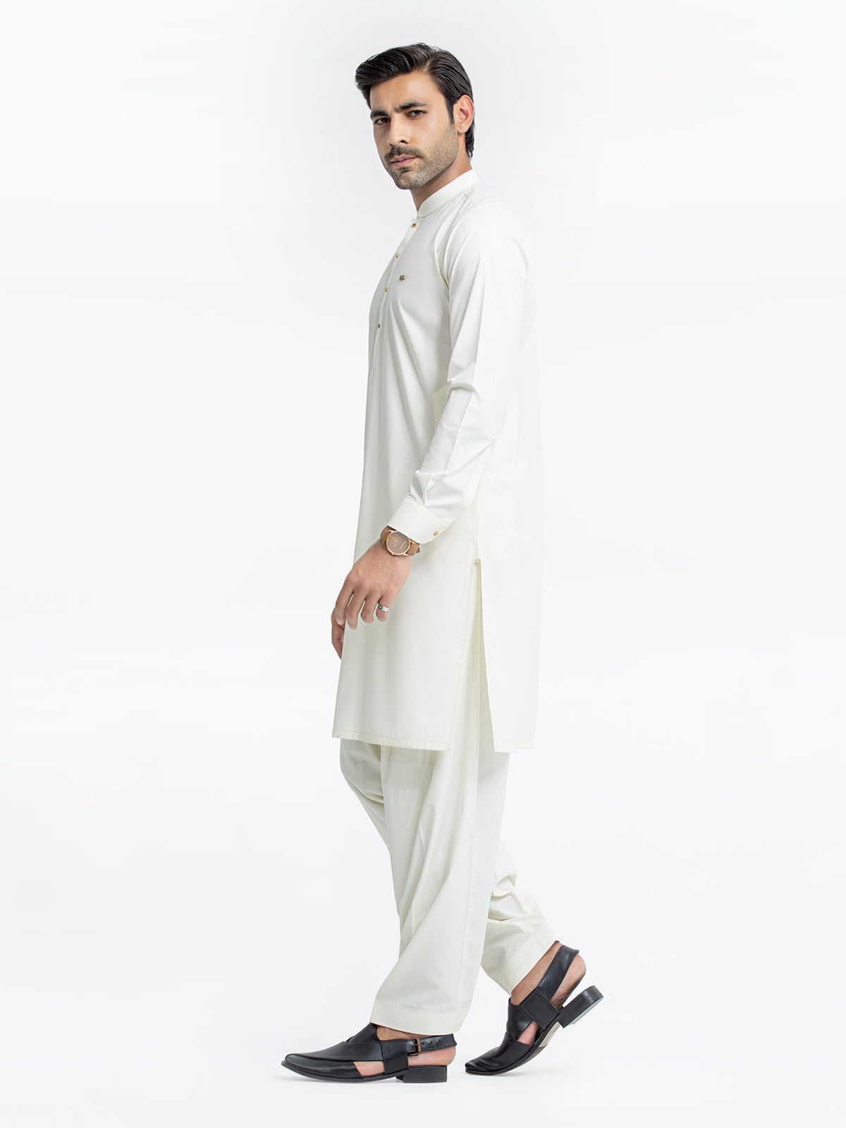 Men's Off White Kurta Shalwar