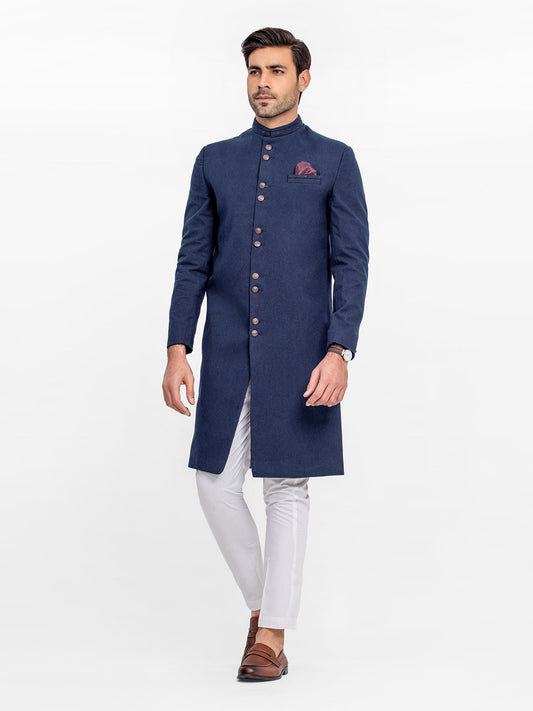 Men's Dark Navy Sherwani