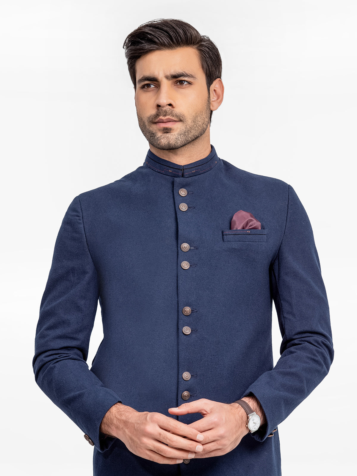 Men's Dark Navy Sherwani