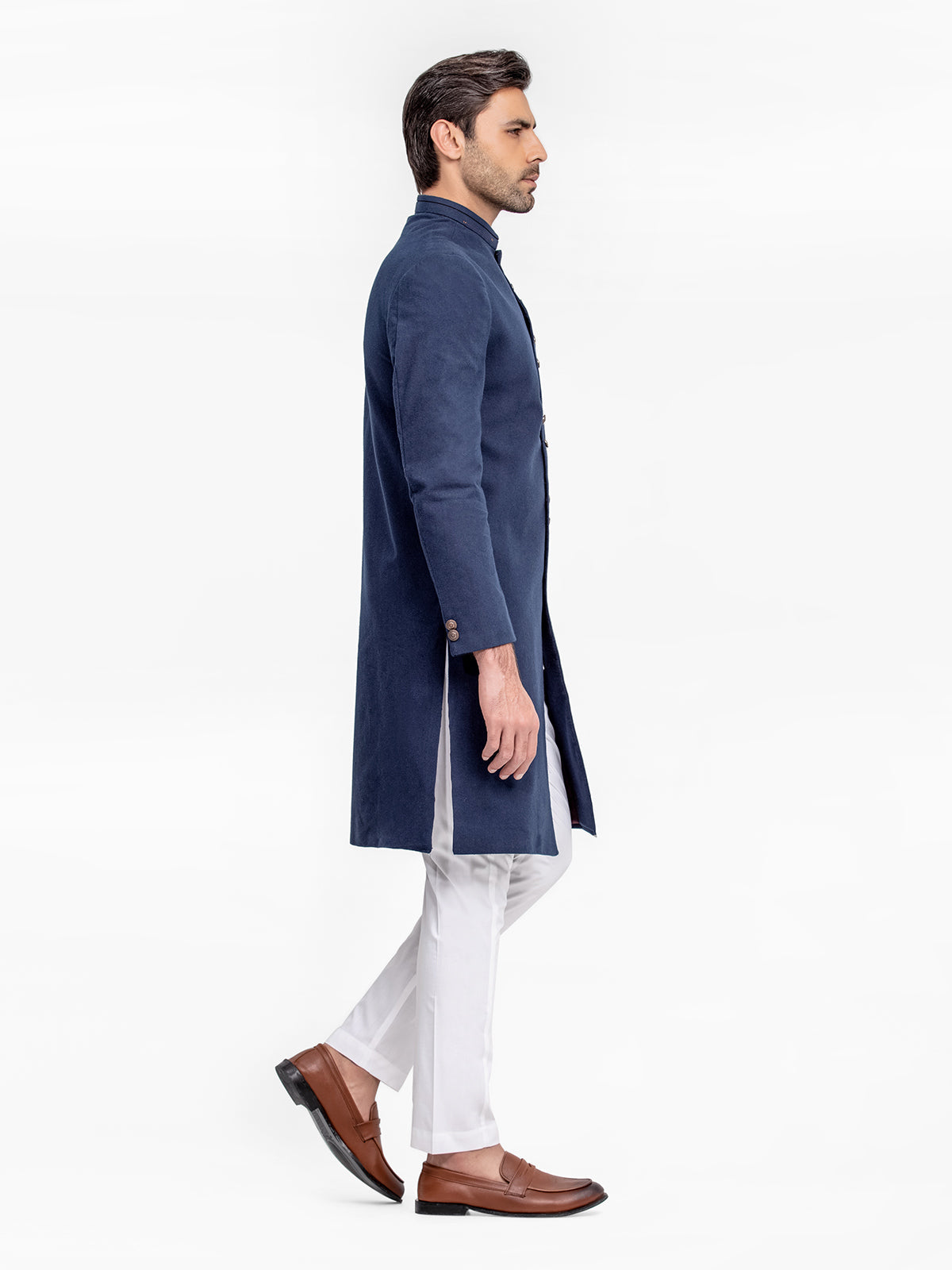 Men's Dark Navy Sherwani