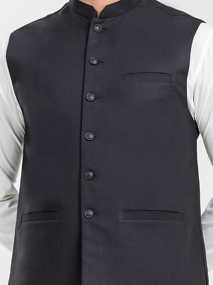 Men's Black Waist Coat