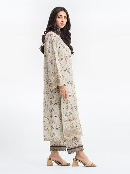 Pret 3Pc Embroidered Lawn Slub Suit