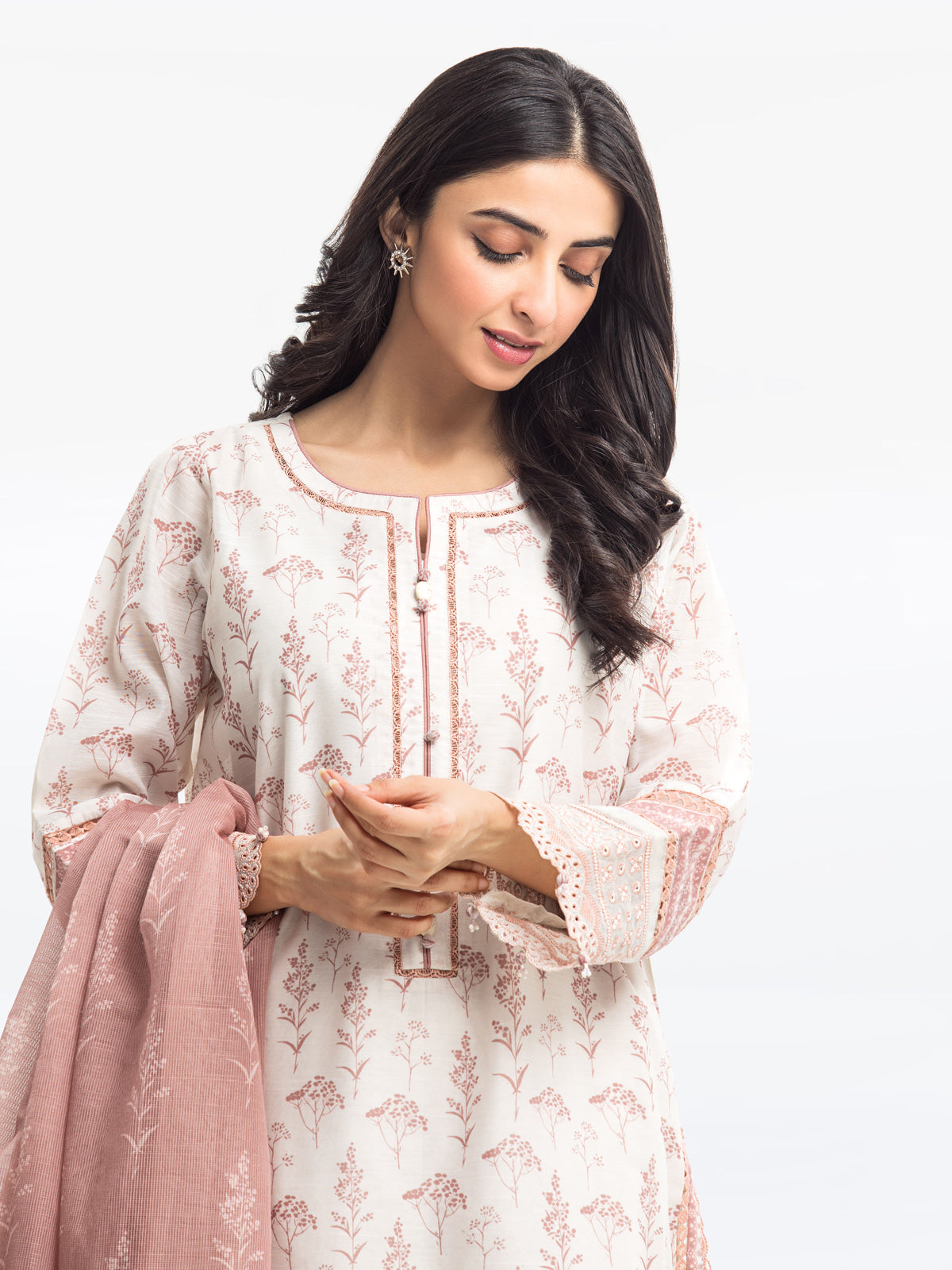 Pret 3Pc Embroidered Lawn Suit