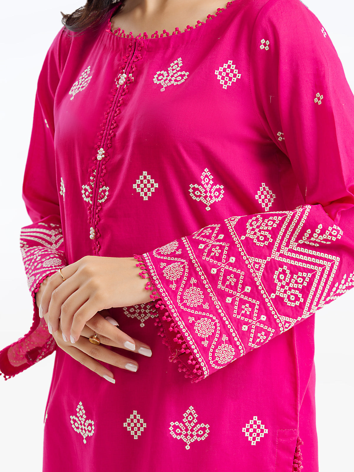 Pret 3Pc Embroidered Cambric Suit