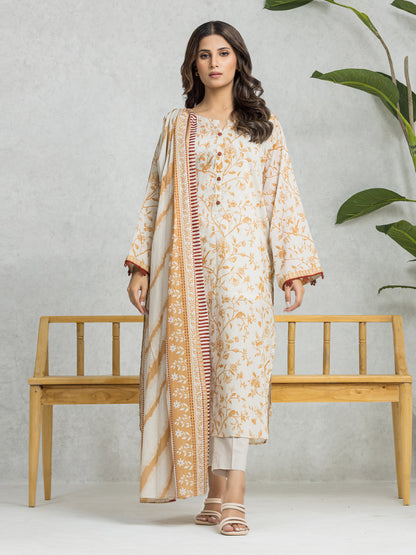 Unstitched Skin Printed Lawn 3 Piece