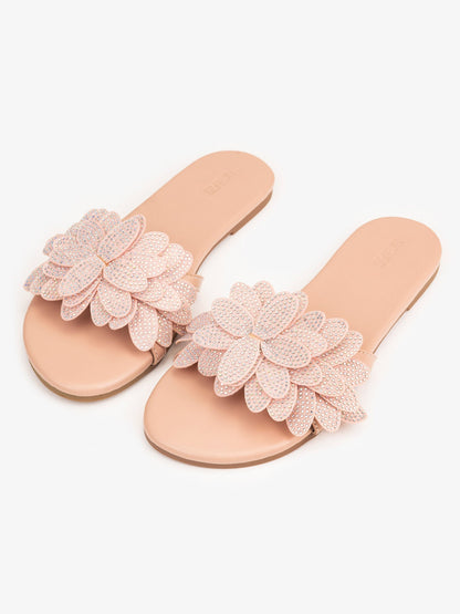 Embellished Floral Flats