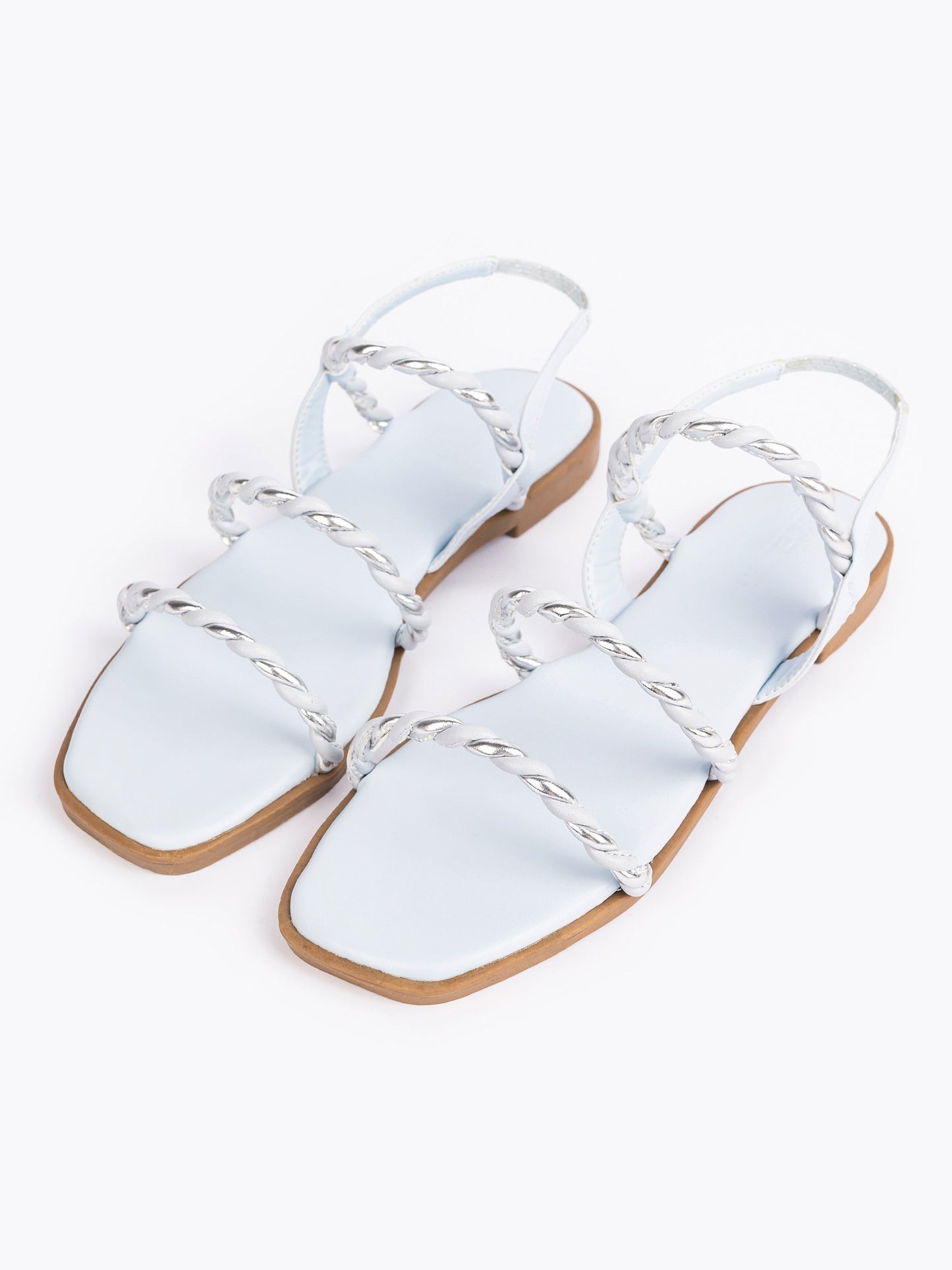 Twisted Tri-Strap Sandals