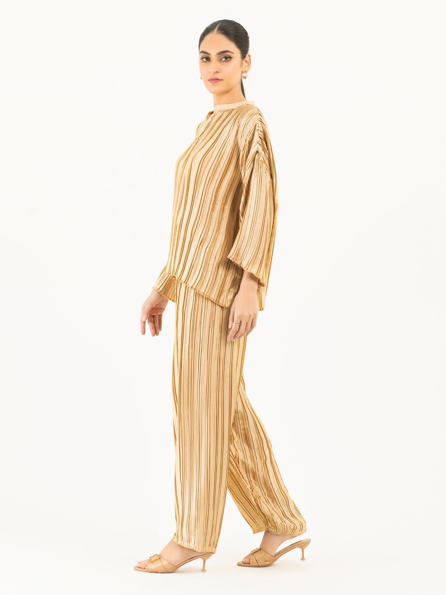 Pleated Silk Co-Ord Set