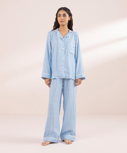 CHECKERED VISCOSE PJ SET